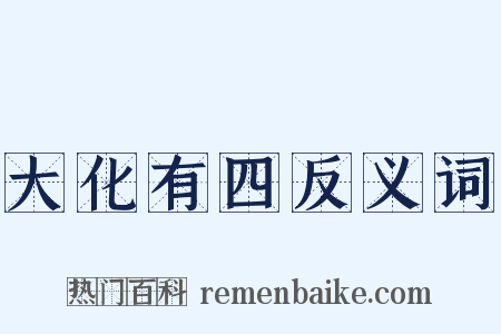 大化有四反义词是什么意思的图片